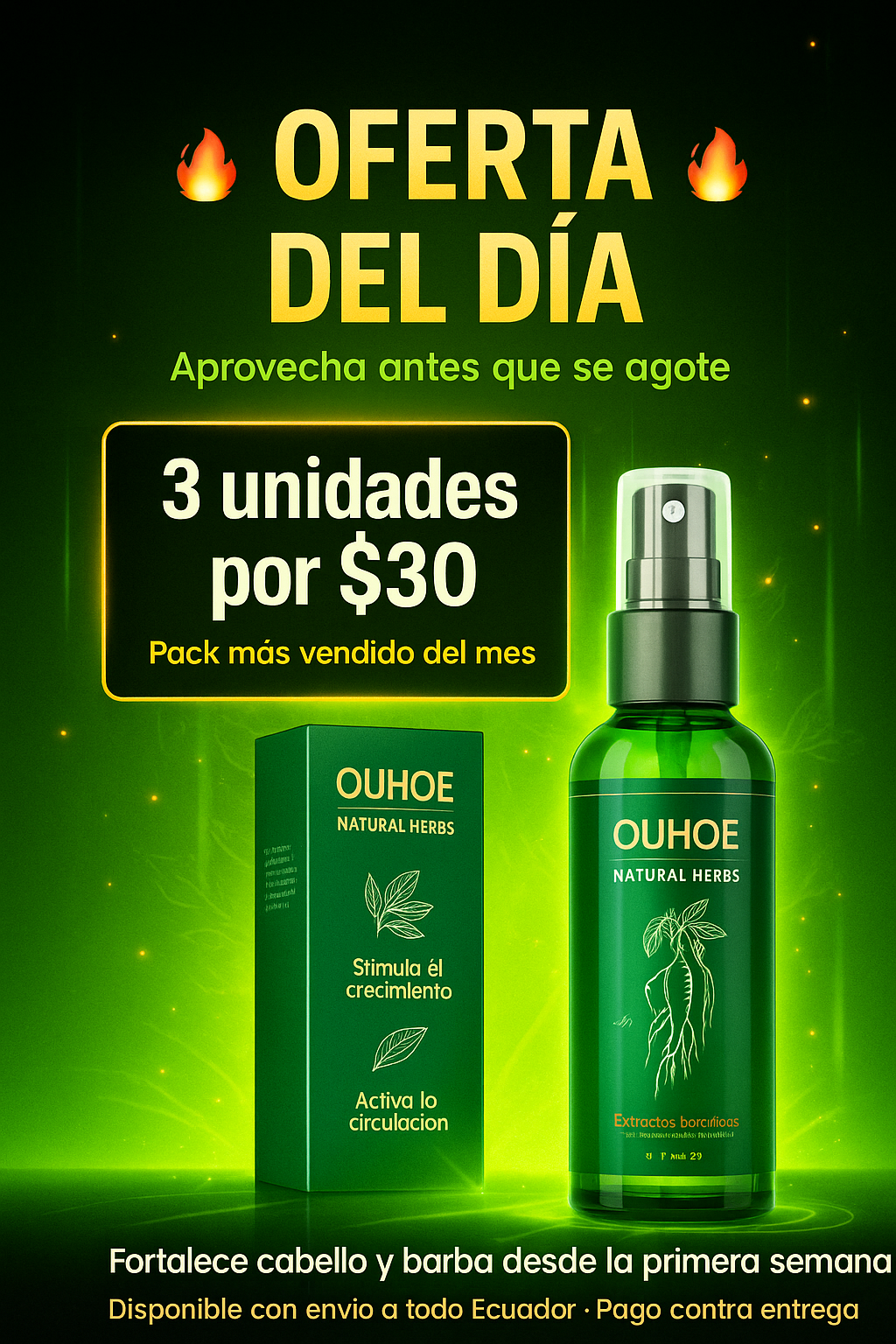TONICO CAPILAR OUHOE -  OFERTA LLEVA 3 Y PAGA 1 !!!